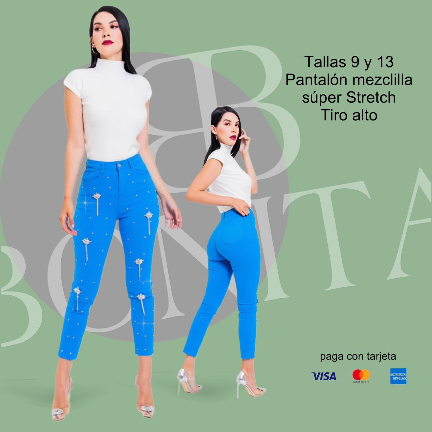 Pantalon Stretch Tiro Alto